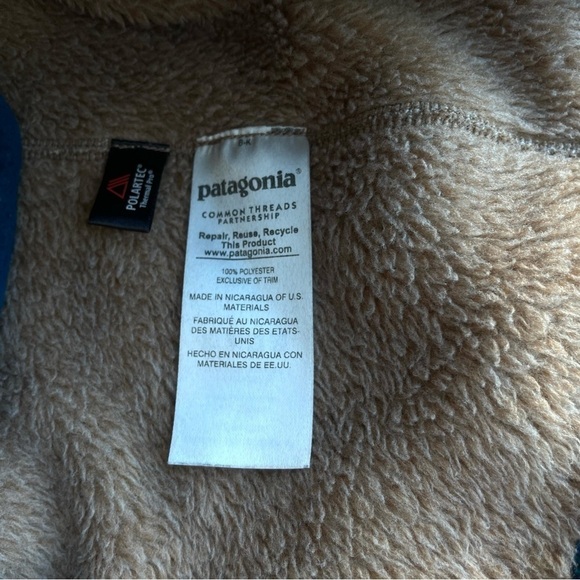 ❤️ PATAGONIA Re Tool Snap -T Fleece in light Sesame D18 - Picture 5 of 10